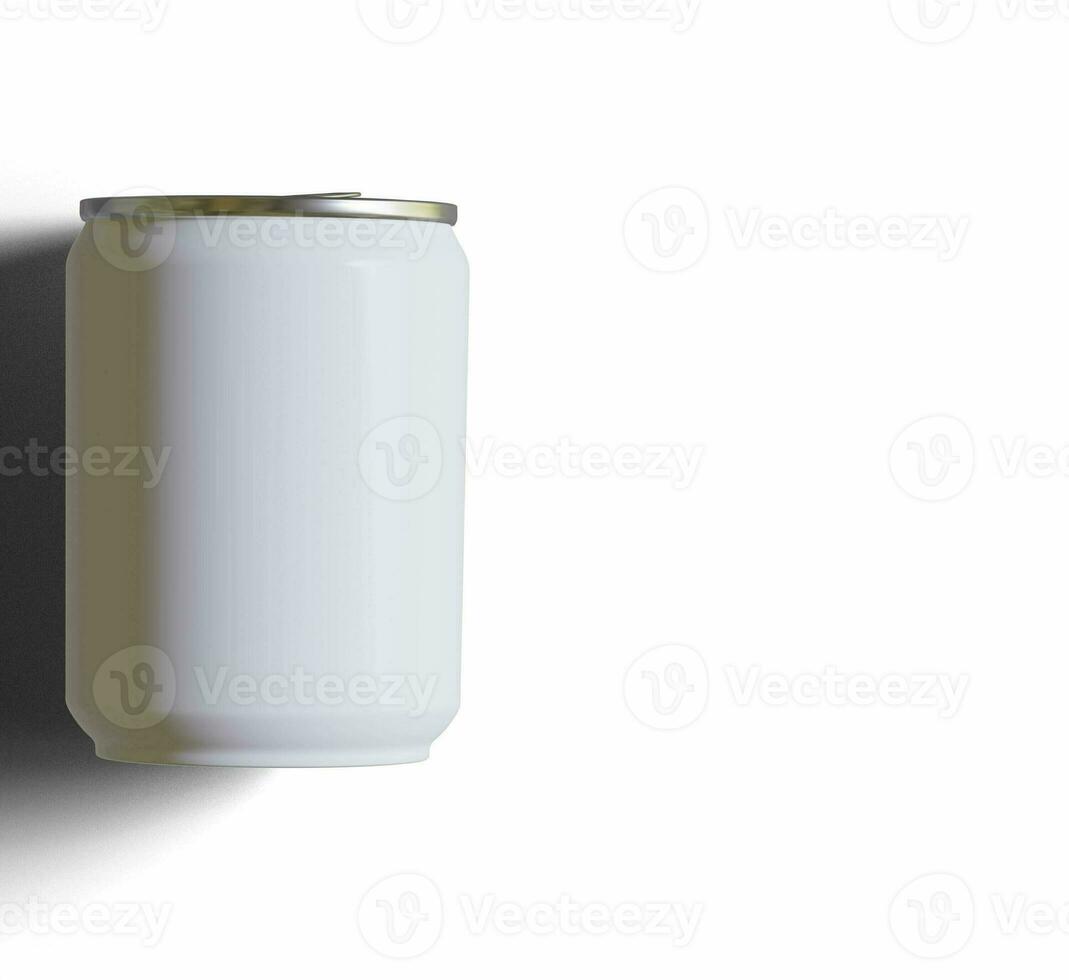 Small size or Mini size soda can with a metalic texture and realistic render 3D photo