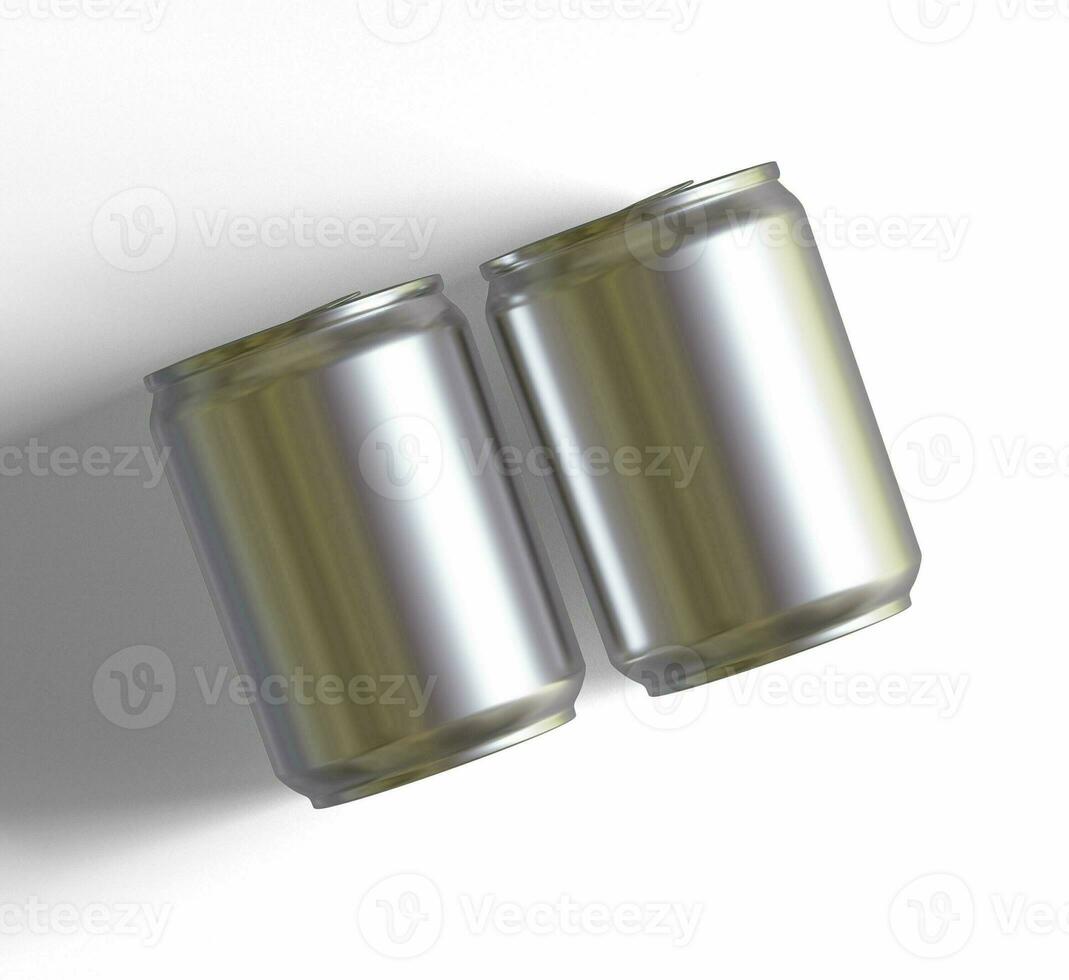 Small size or Mini size soda can with a metalic texture and realistic render 3D photo