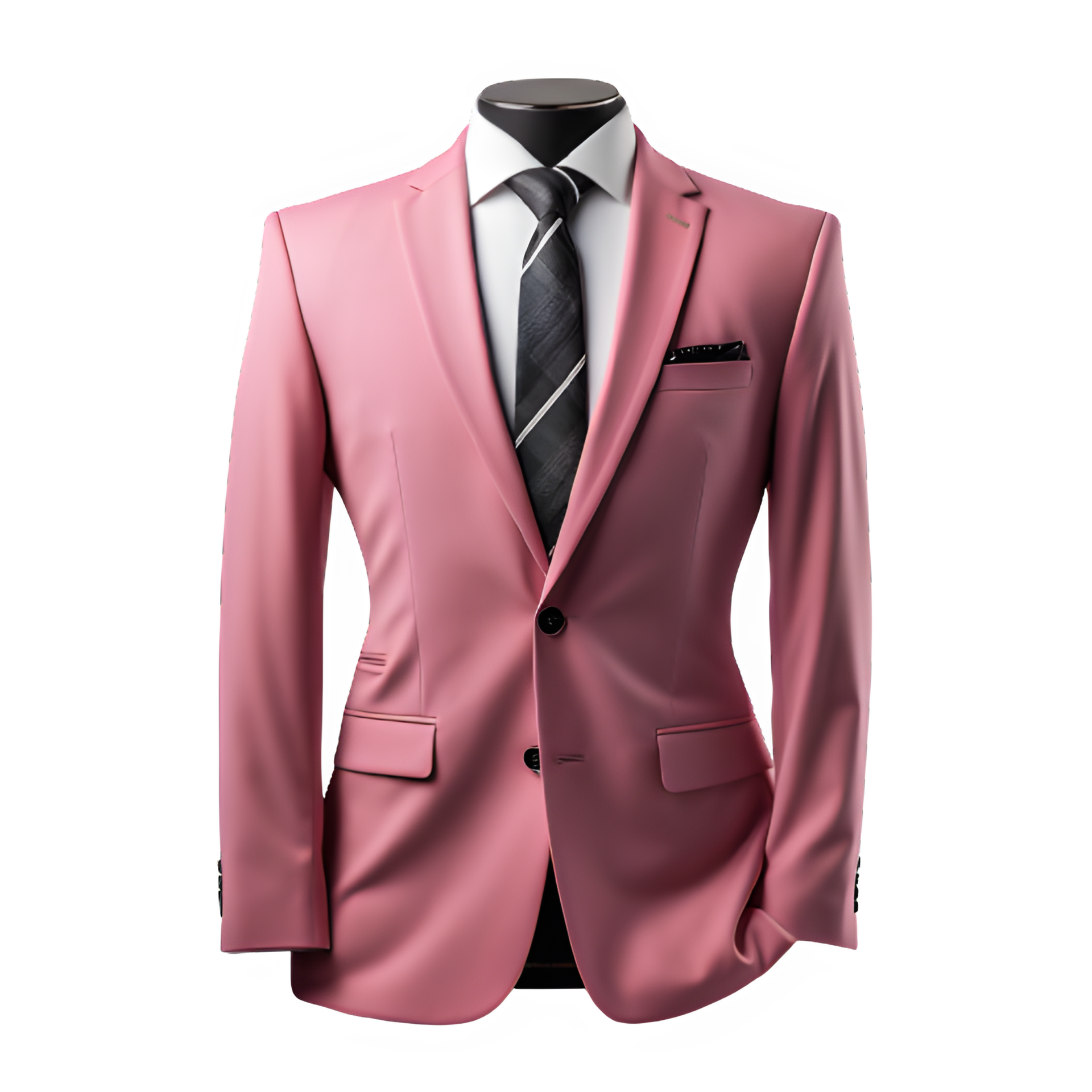 pink tuxedo suit mockup on transparent background ,businessman suit png