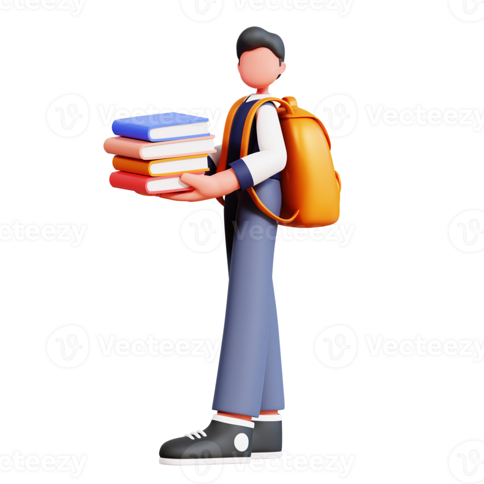 3d maschio personaggio illustrazione formazione scolastica png