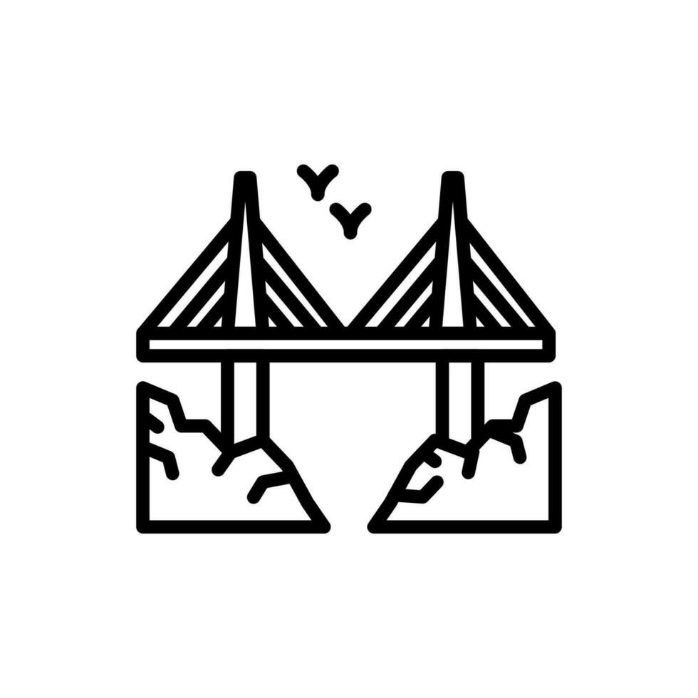 Millau Bridge icon in vector. Illustration vector