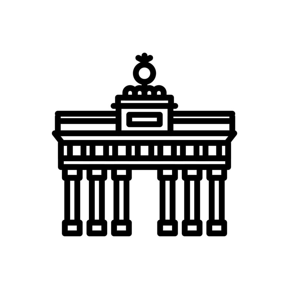 Brandenburg Gate  icon in vector. Illustration vector