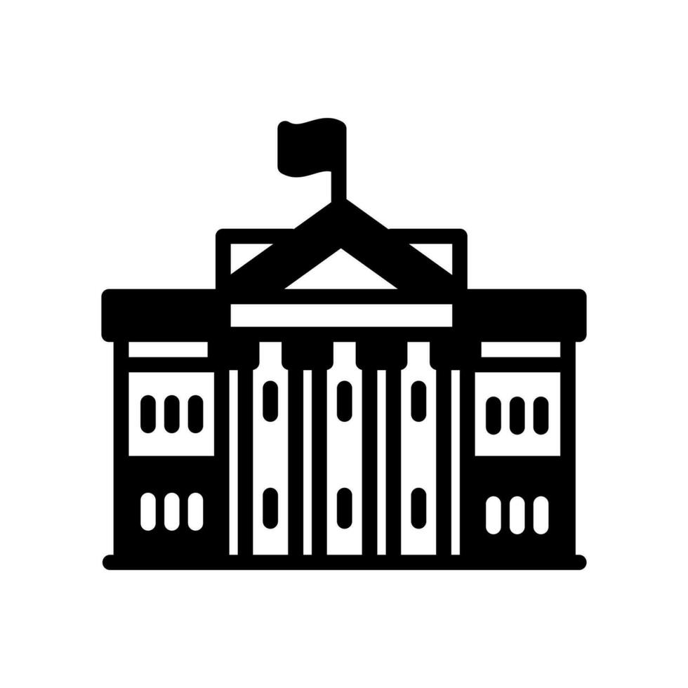 White house icon in vector. Illustration vector