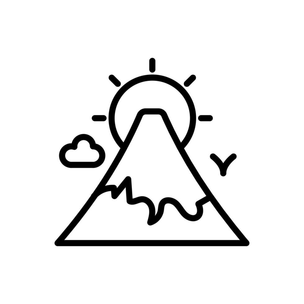 Mount Fuji icon in vector. Illustration vector