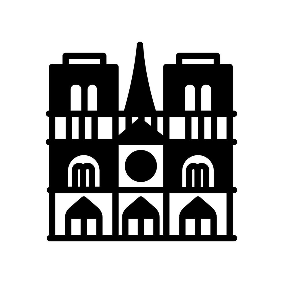 Notre Dame icon in vector. Illustration vector