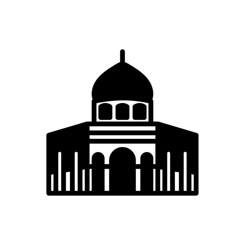 mezquita aqsa icono en vector. ilustración vector