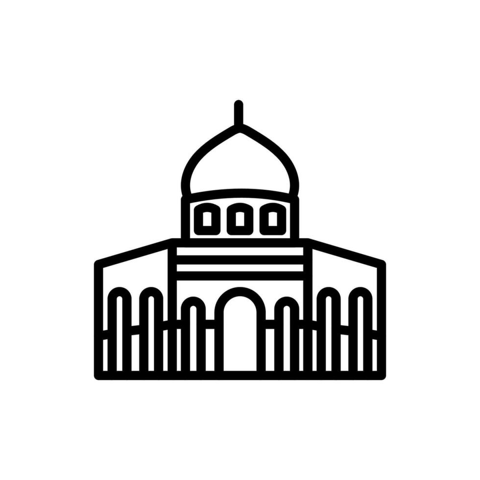 Mosque Aqsa icon in vector. Illustration vector