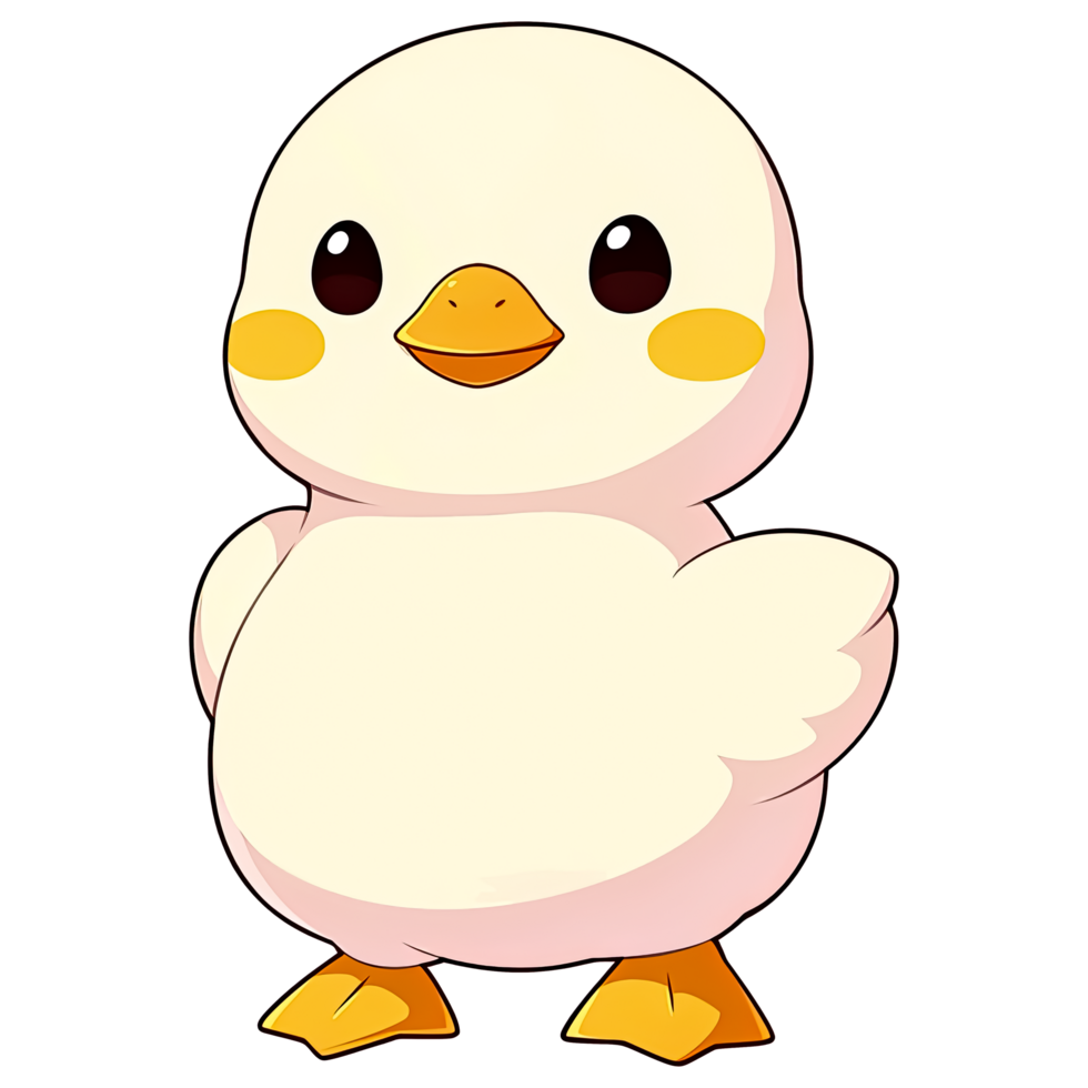 fofa chibi Pato clipart ai generativo png