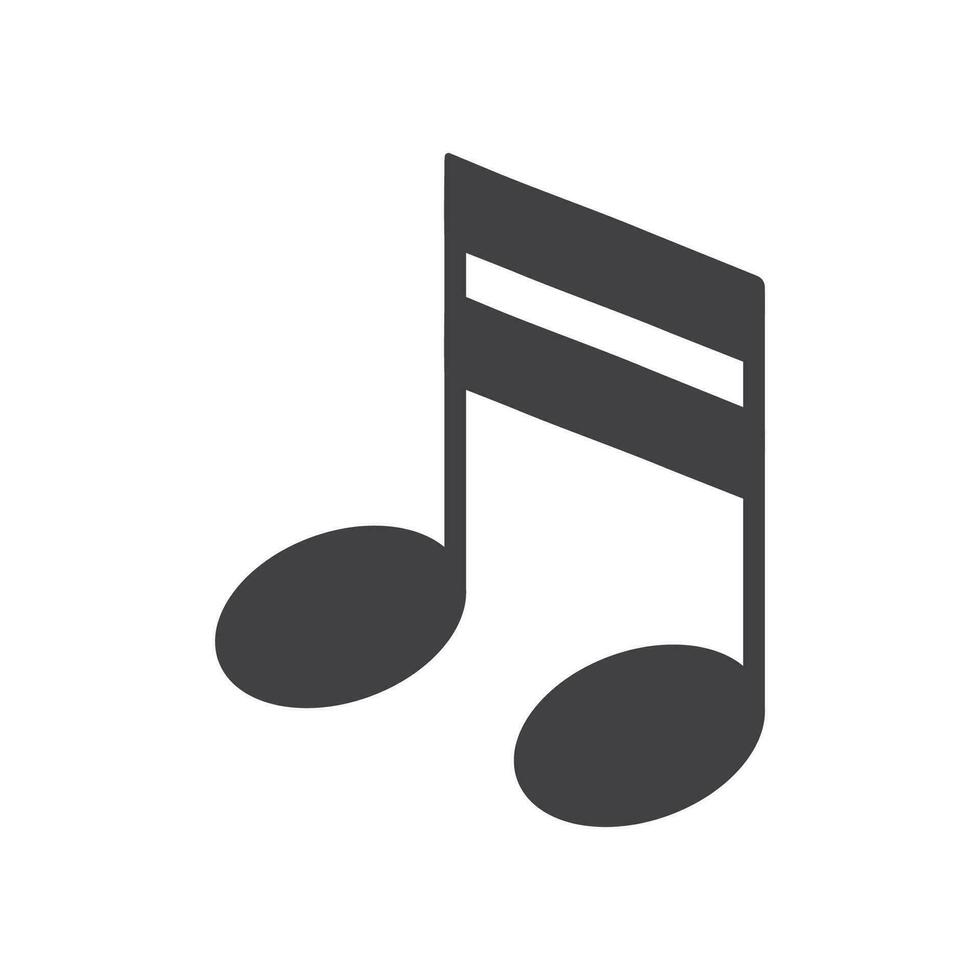 Music notes icon, musical key sign vector illustration.