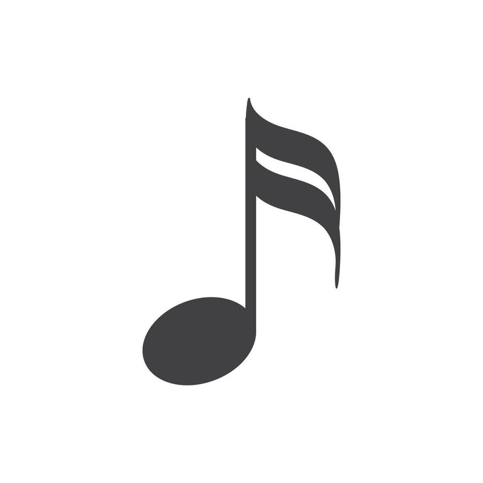 Music notes icon, musical key sign vector illustration.