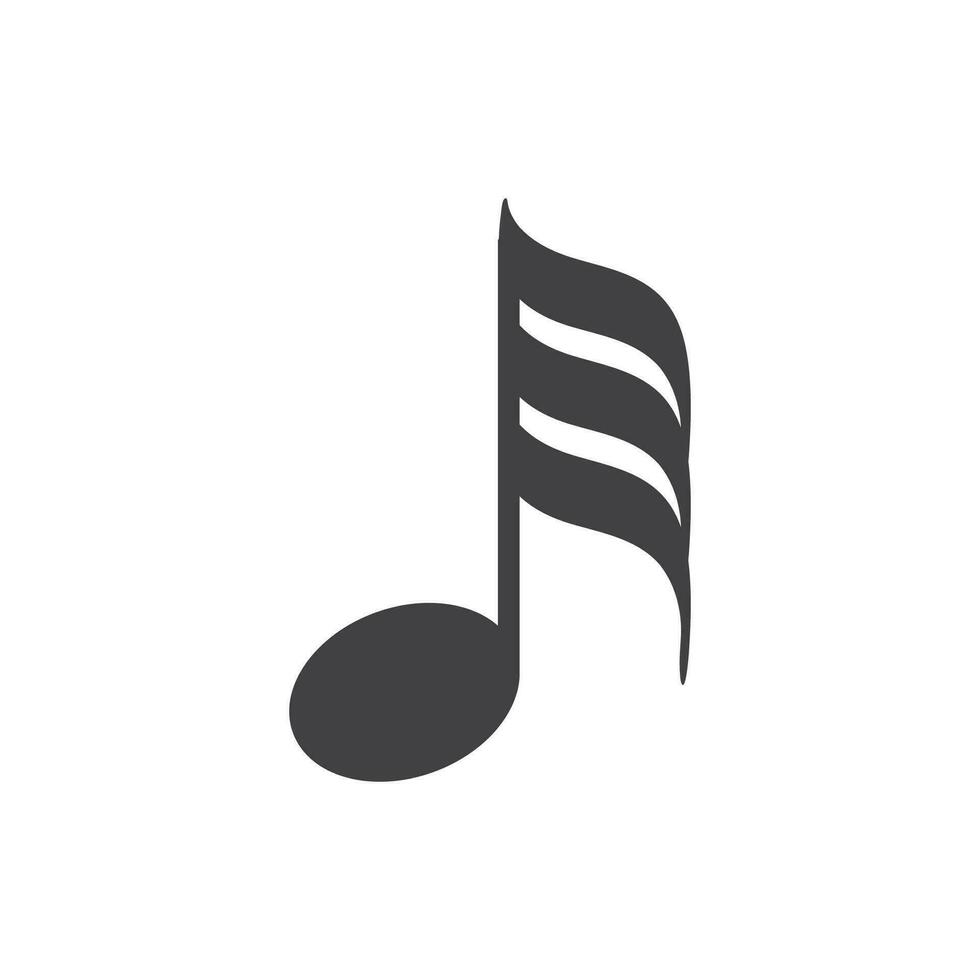 Music notes icon, musical key sign vector illustration.