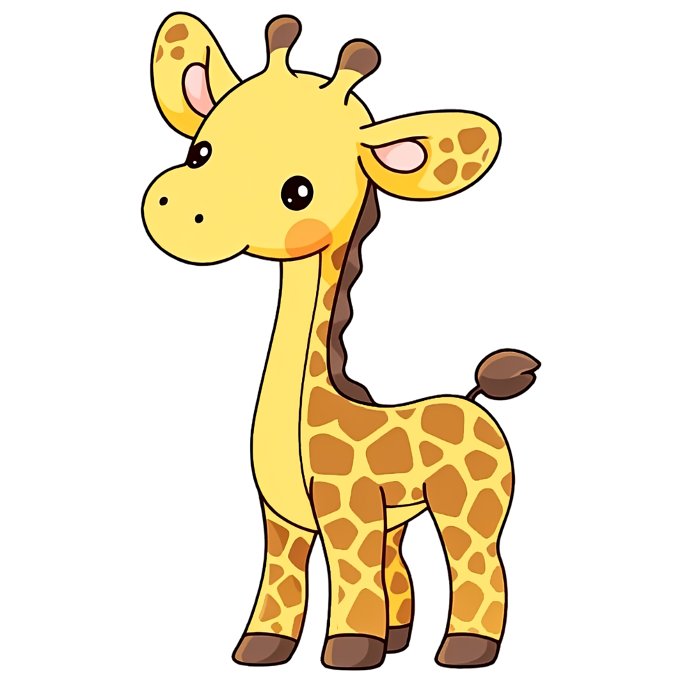 schattig chibi giraffe ai generatief png