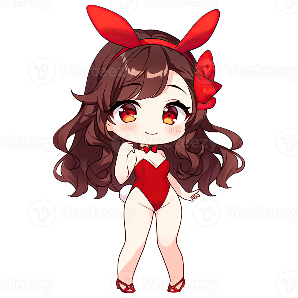 Sexy Bunny Girl On Swimwear AI Generative png