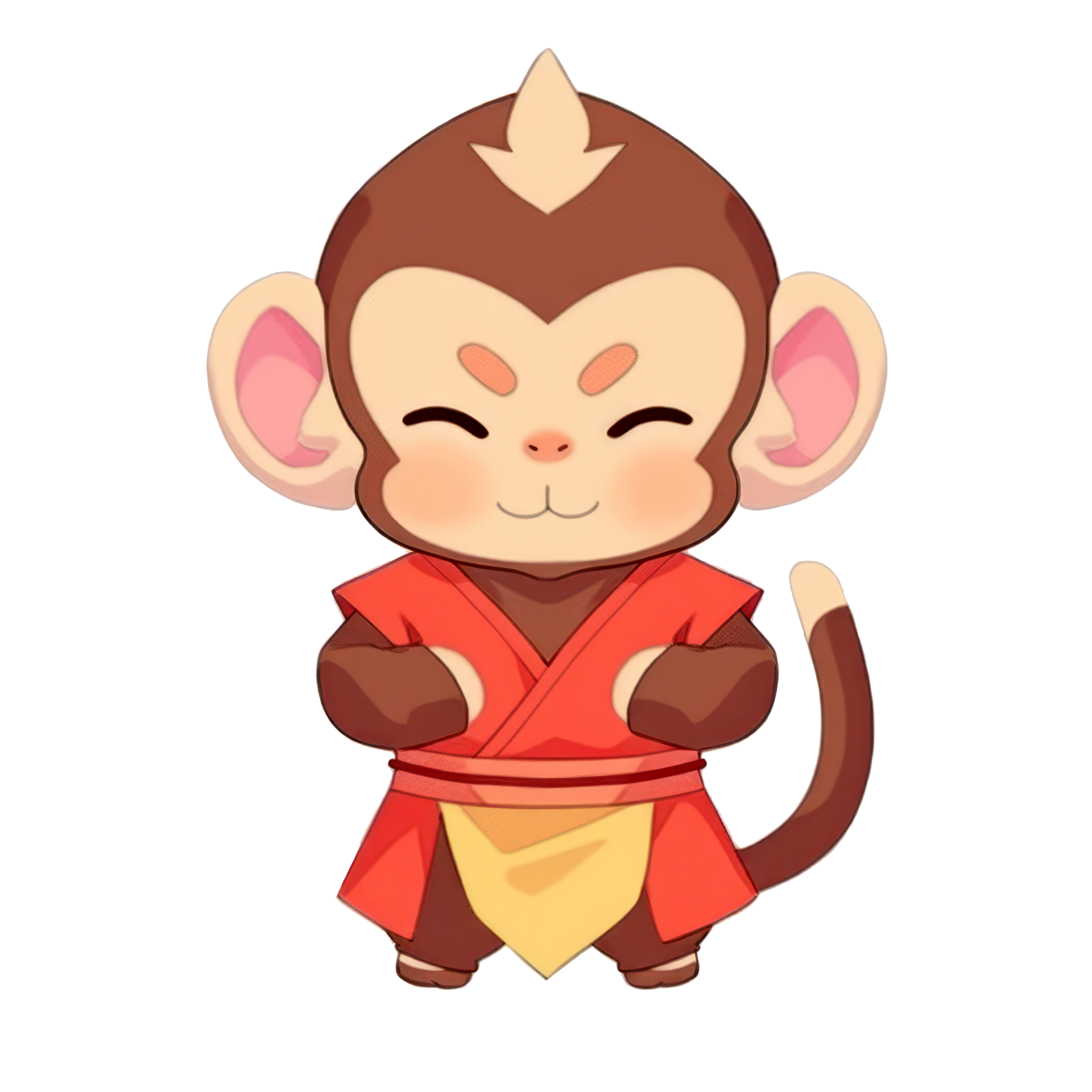 Cute Chinese Zodiac Monkey AI Generative 33494464 PNG cute-chinese-zodiac-monkey-ai-generative-33494464-png