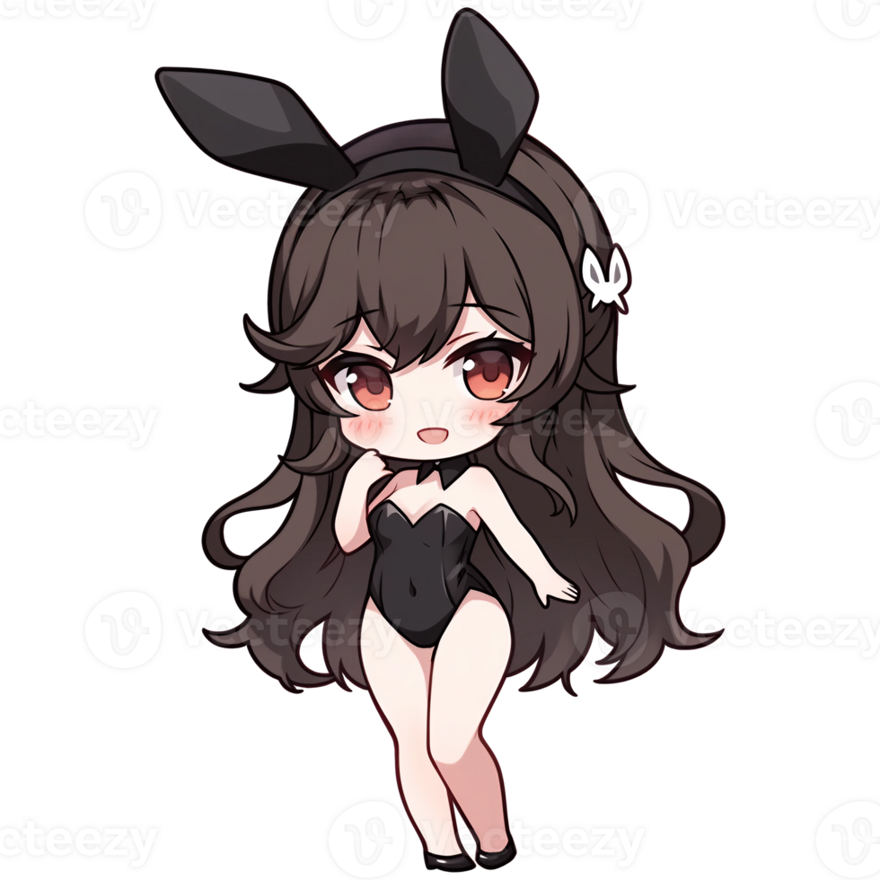 Sexy Bunny Girl On Swimwear AI Generative png