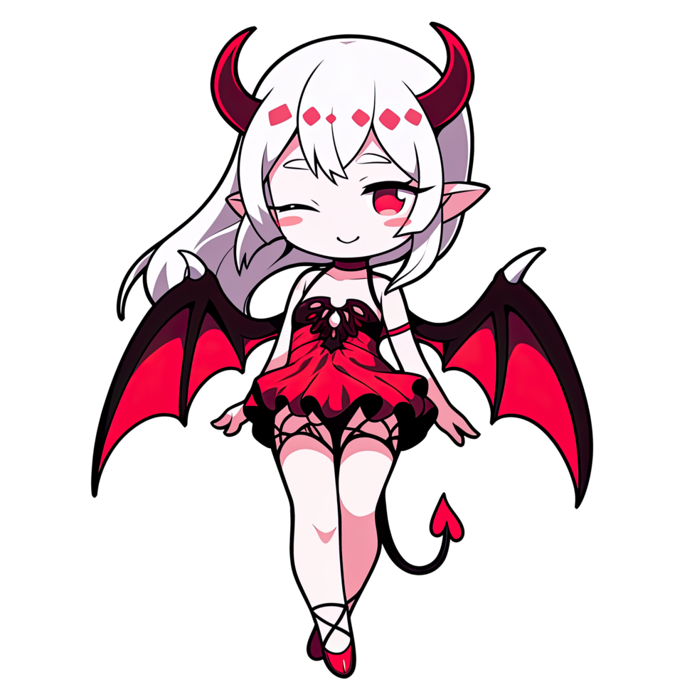 Cute Chibi Succubus AI Generative png
