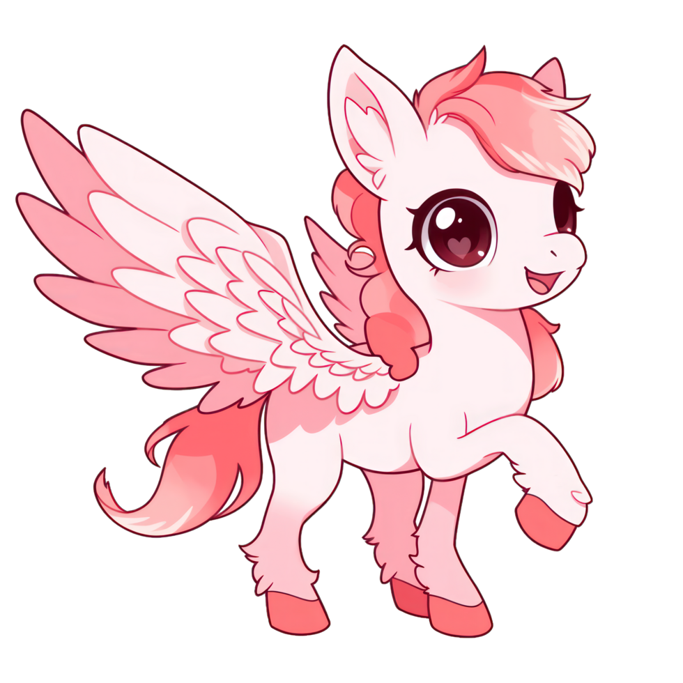 Cute Chibi Pegasus AI Generative png