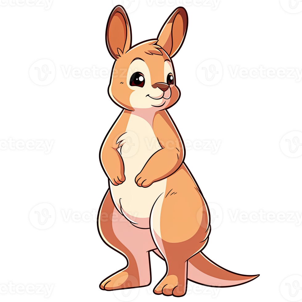 Cute Chibi Kangaroo Clipart AI Generative 33494571 PNG