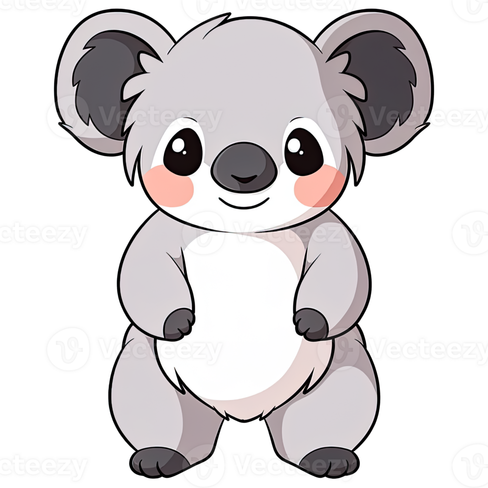 Cute Chibi Koala Clipart AI Generative 33494590 PNG