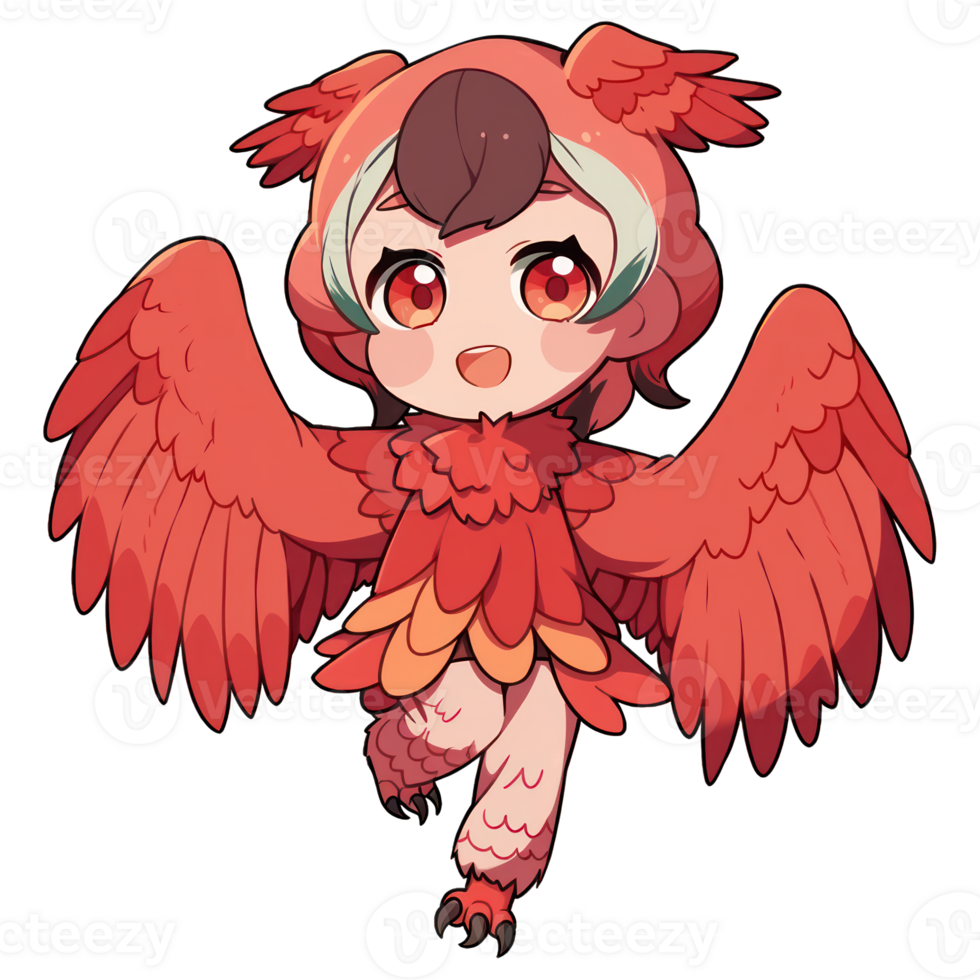 Cute Chibi Harpy AI Generative png