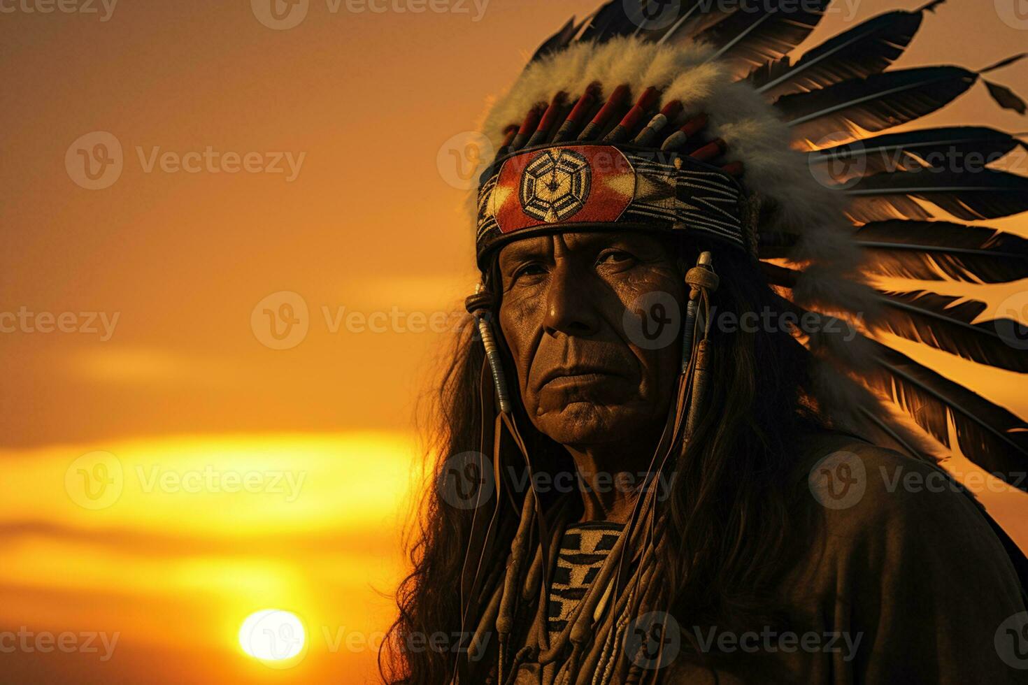 native american man indian tribe portrait photo