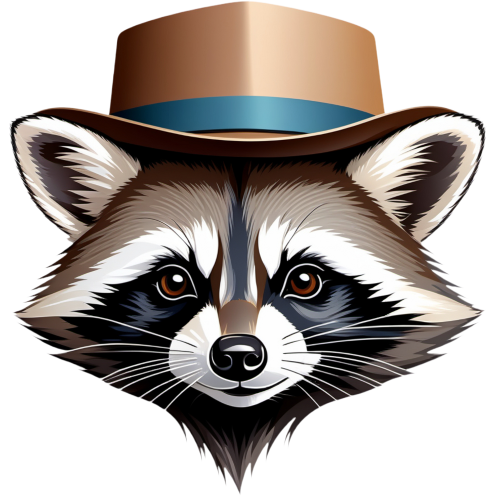 Racoon wearing hat. AI Generative png