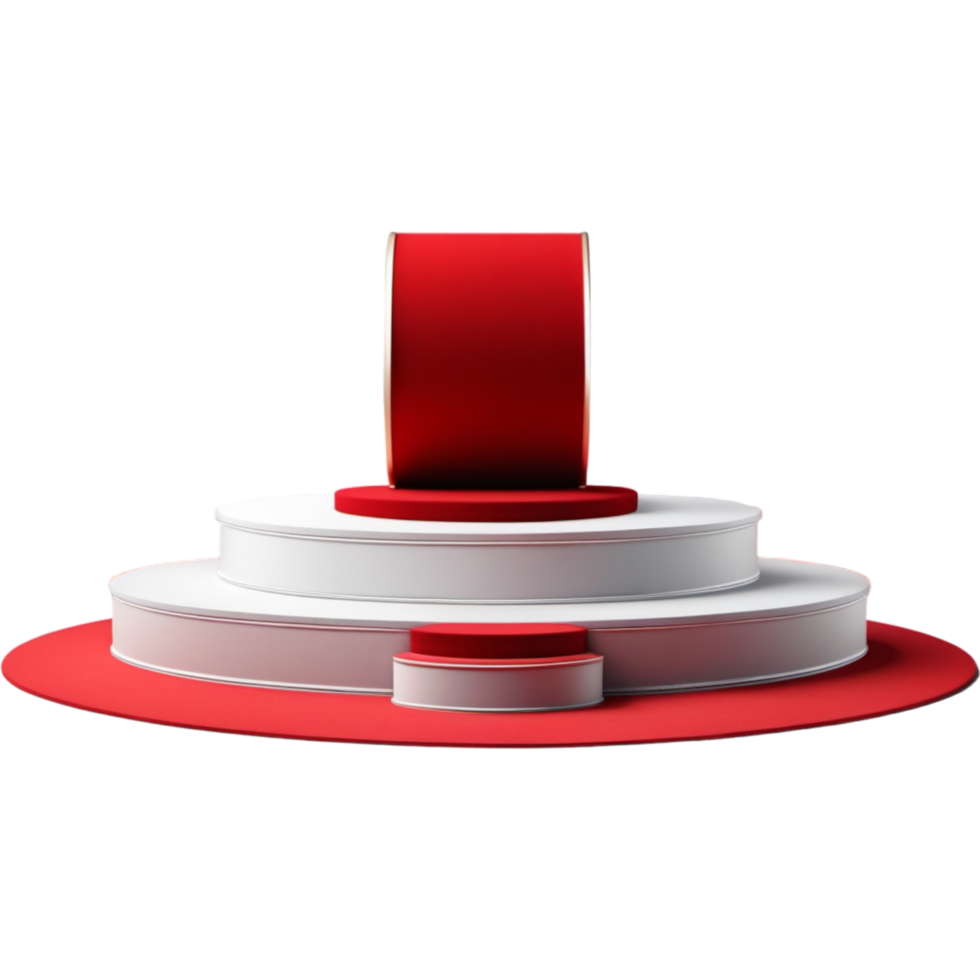Podium with red carpet. AI Generative png