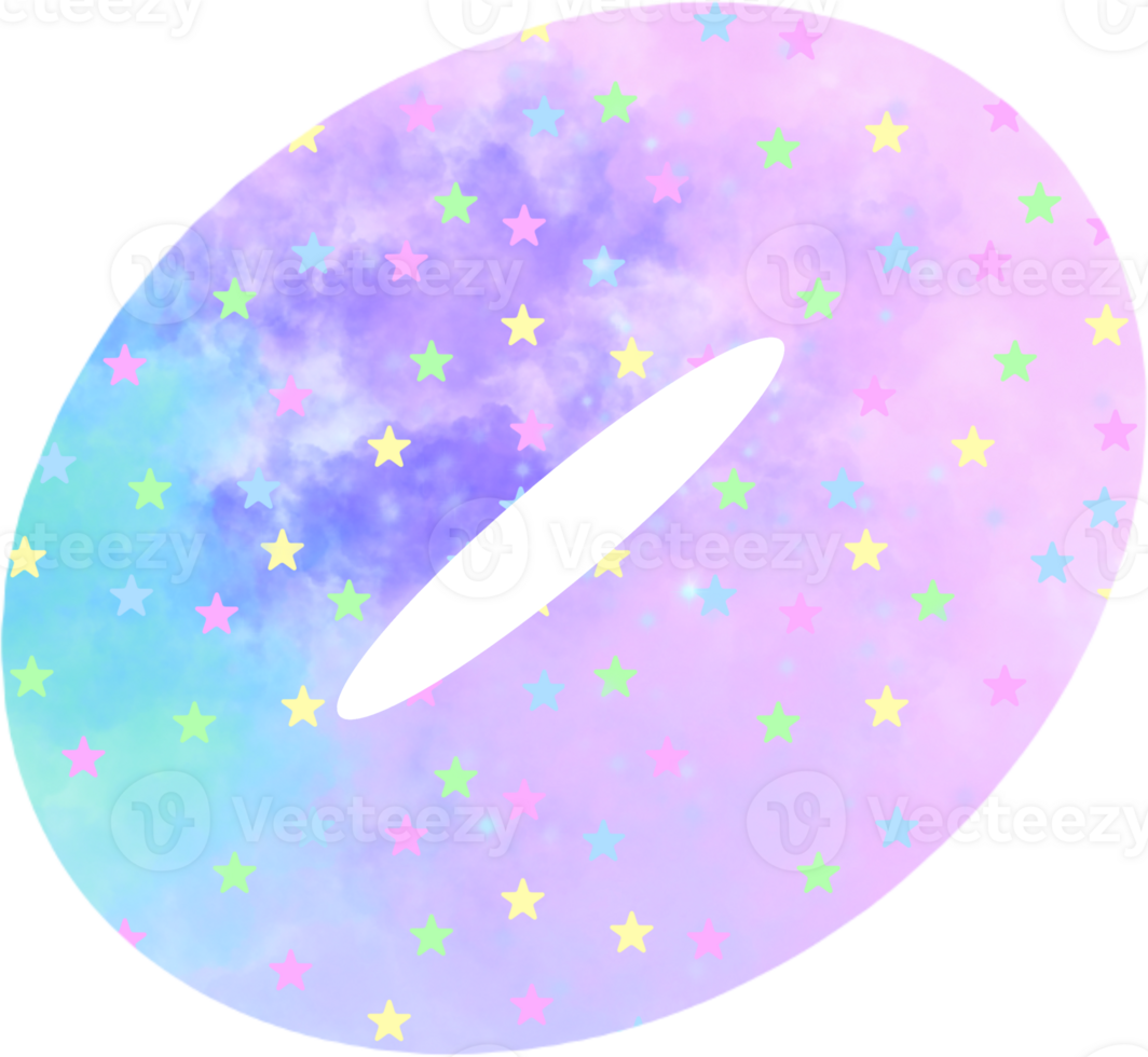english letters O watercolor Festive pink blue watercolor dots create a unicon dream atmosphere png