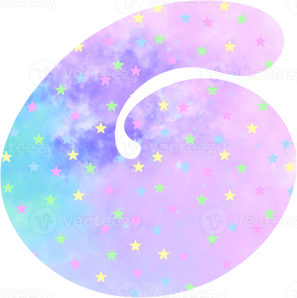 english letters G watercolor Festive pink blue watercolor dots create a unicon dream atmosphere png