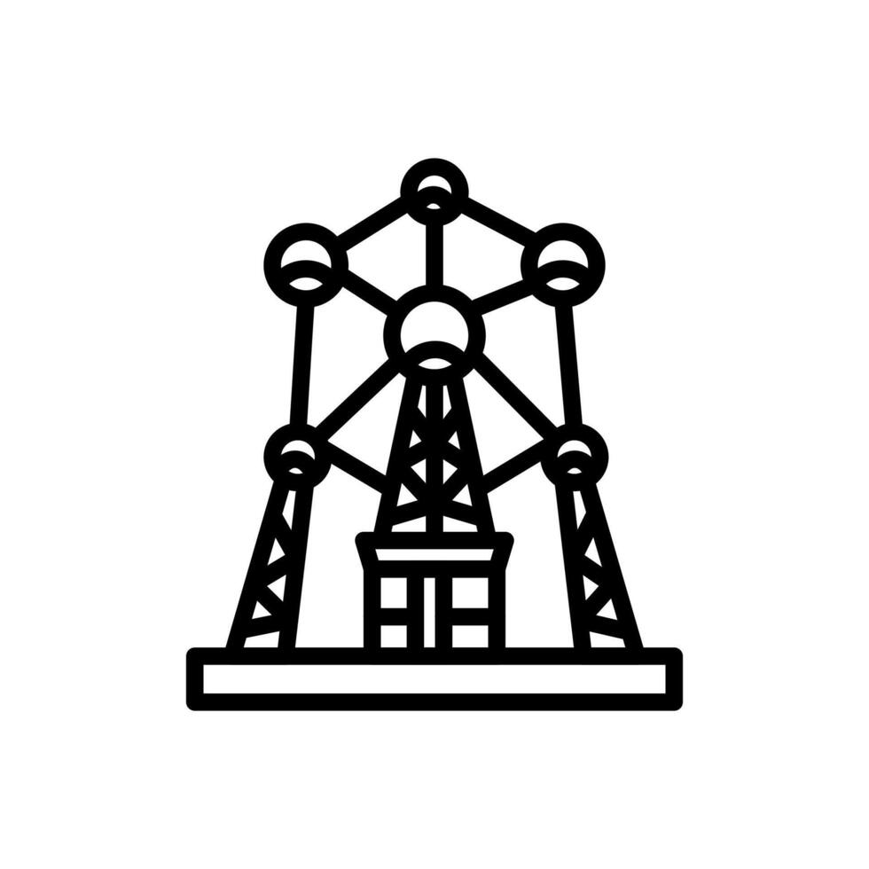 Atomium icon in vector. Illustration vector