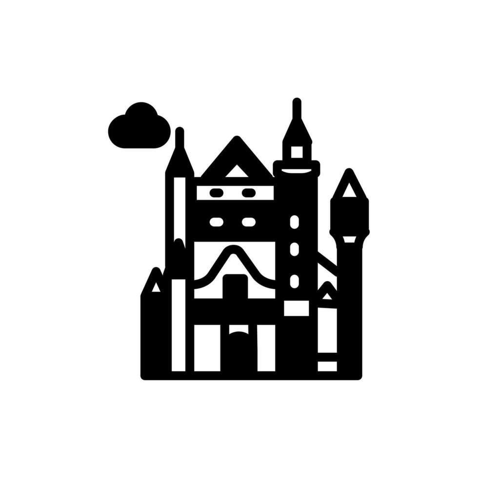 Neuschwanstein castillo icono en vector. ilustración vector