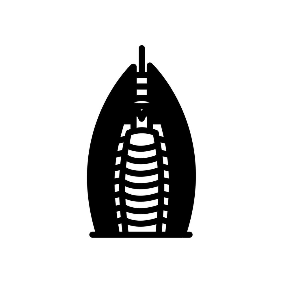 Burj Al Arab icon in vector. Illustration vector