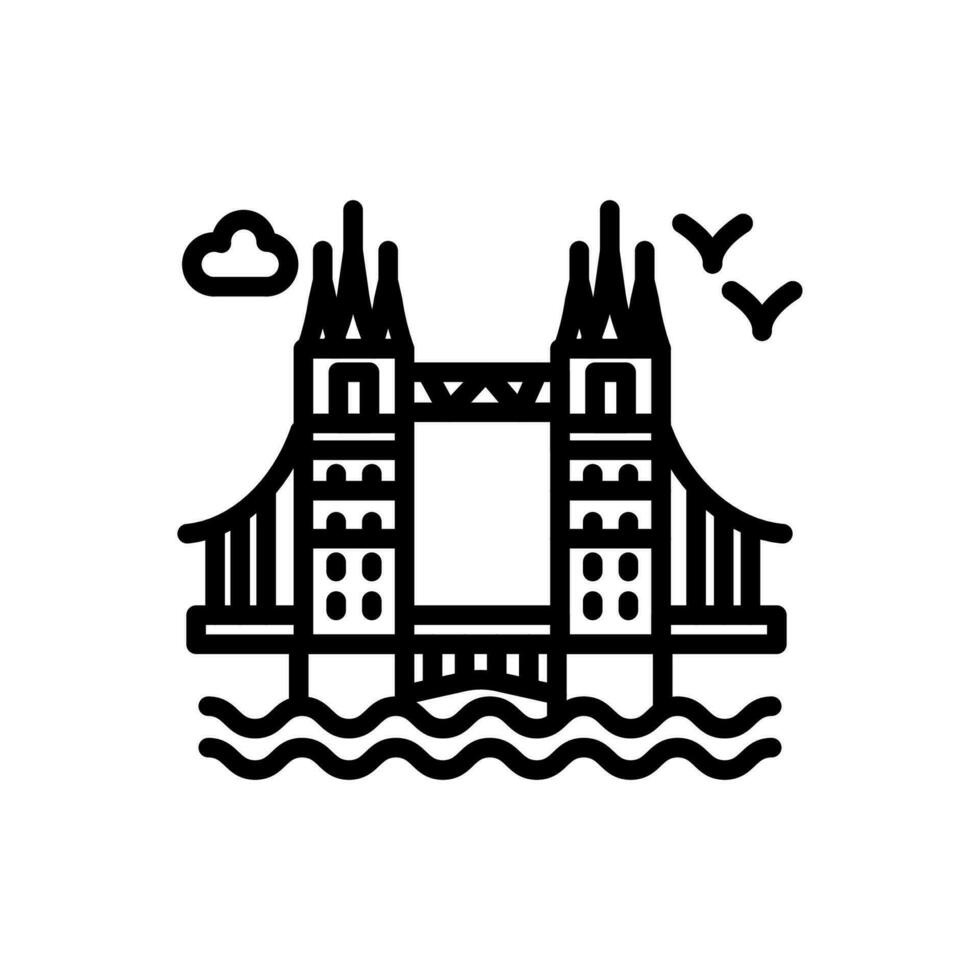 Tower Bridge icon in vector. Illustration vector