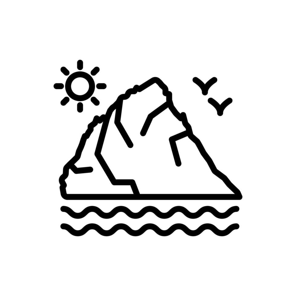 Skellig Michael icon in vector. Illustration vector