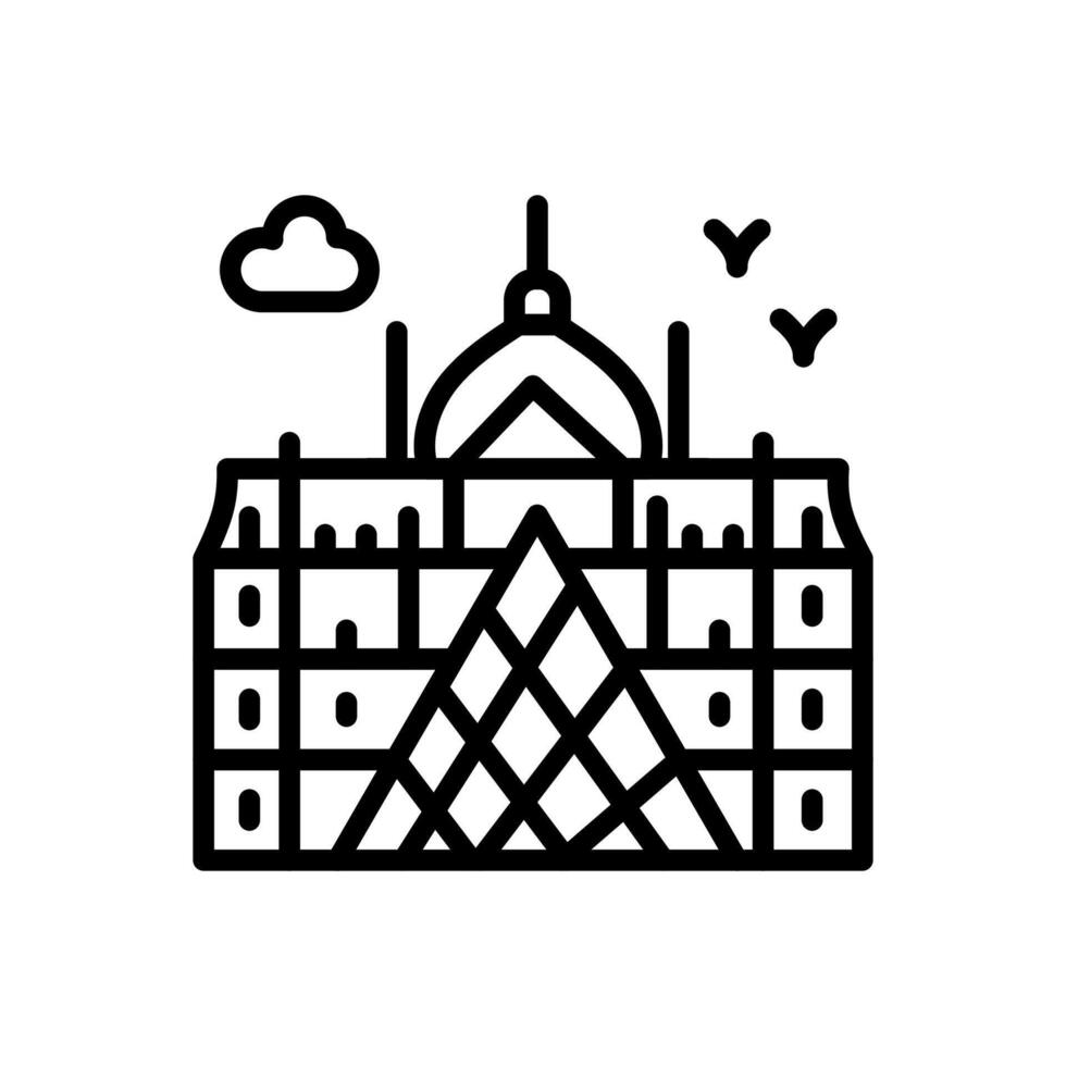 Louvre icon in vector. Illustration vector