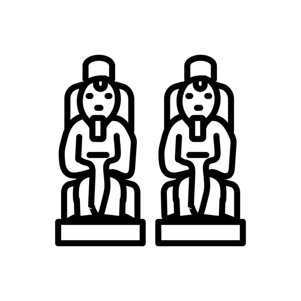 Abu Simbel icon in vector. Illustration vector