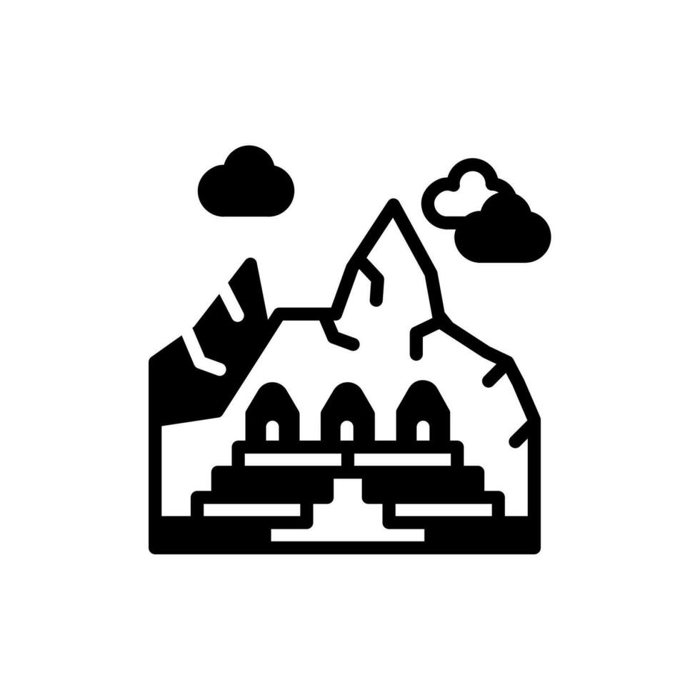 Machu Picchu icon in vector. Illustration vector