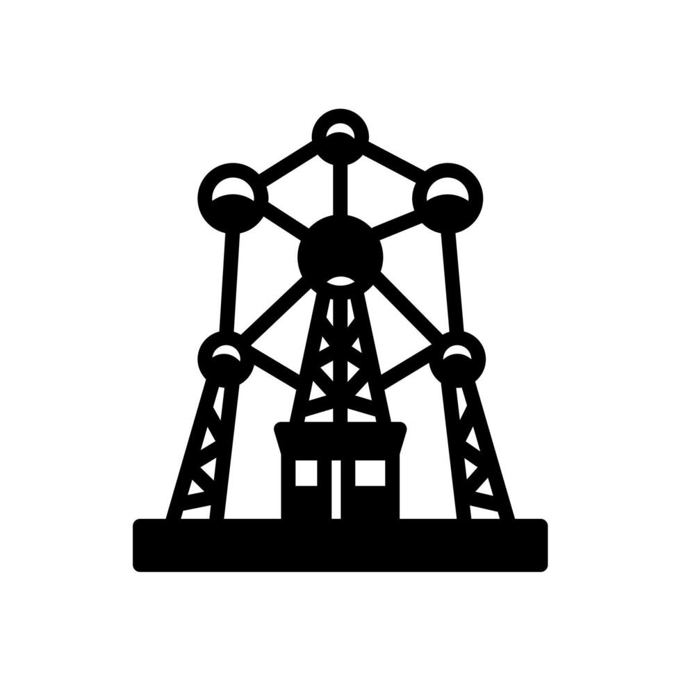 Atomium icon in vector. Illustration vector