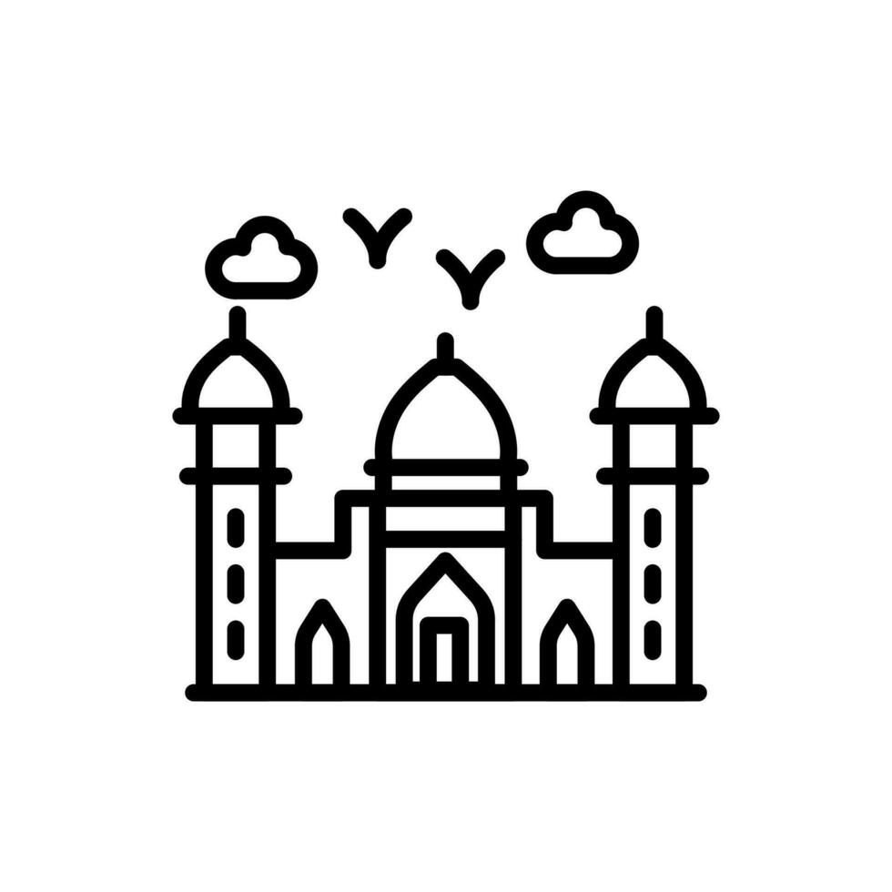 Lalbagh Fort icon in vector. Illustration vector