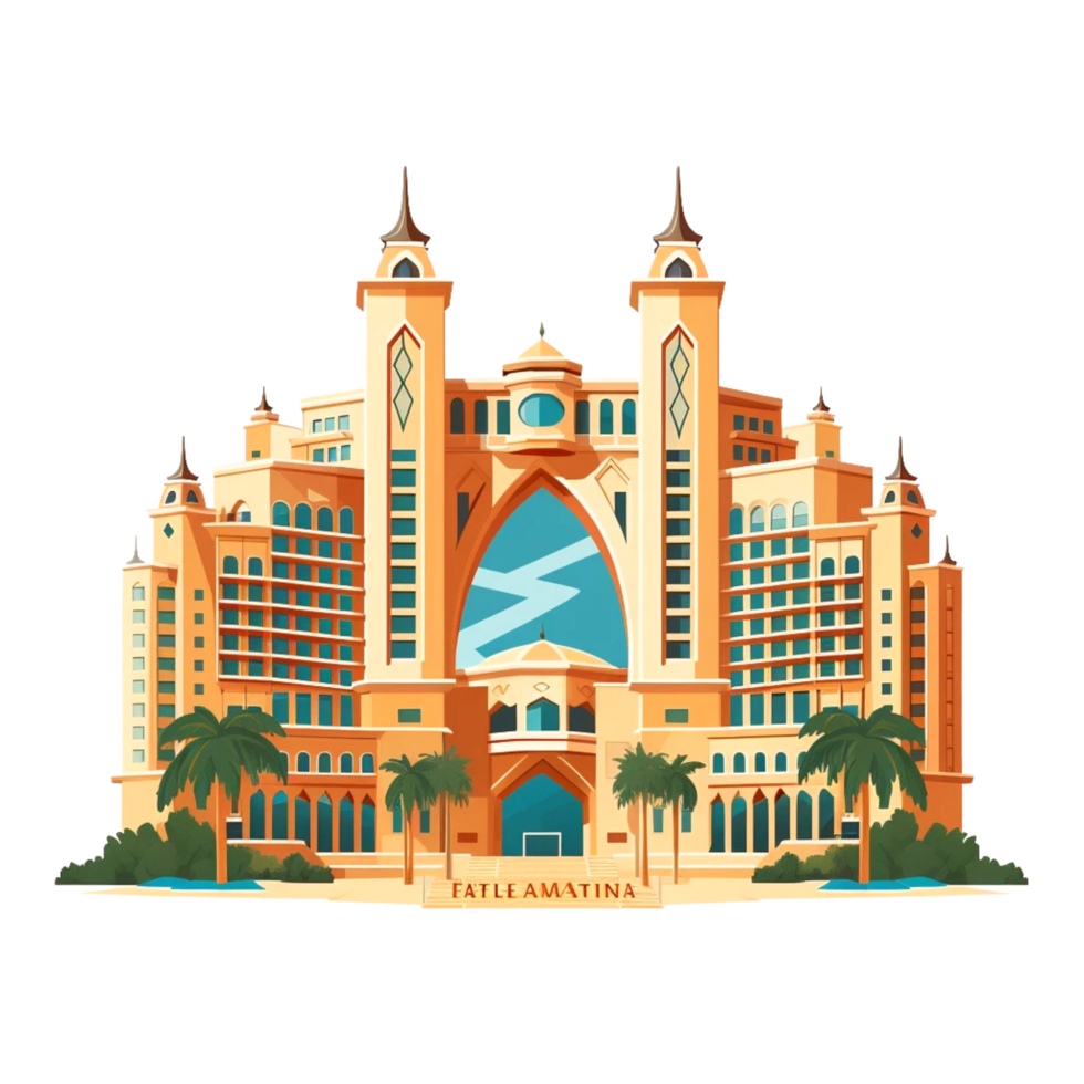 Atlantis de palm Dubai generatief ai png