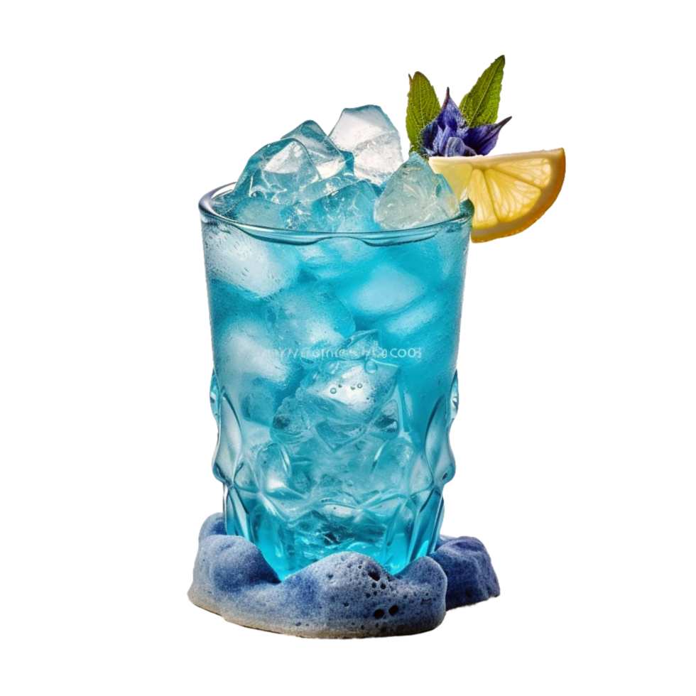 ijs room zacht drinken blauw Hawaii milkshake limonade, generatief ai png