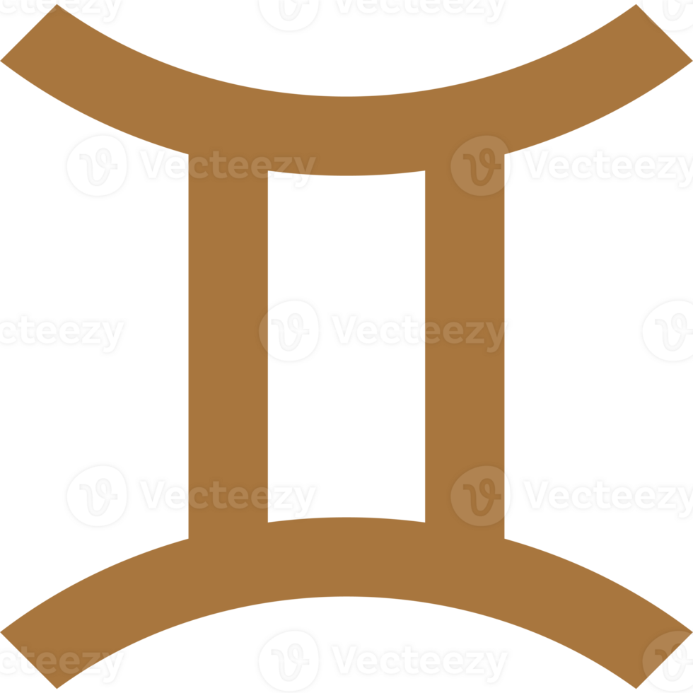 Geminis astrológico firmar sencillo ilustración png transparente antecedentes