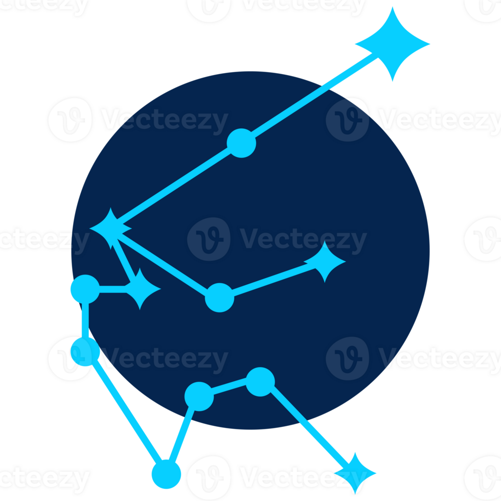Acuario astrológico estrella firmar moderno ilustración png transparente antecedentes