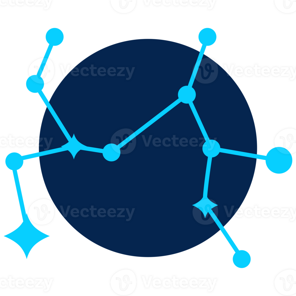 Schütze astrologisch Star Zeichen modern Illustration png transparent Hintergrund