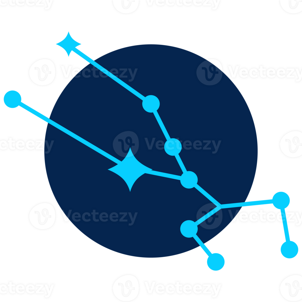 Stier astrologisch ster teken modern illustratie PNG transparant achtergrond