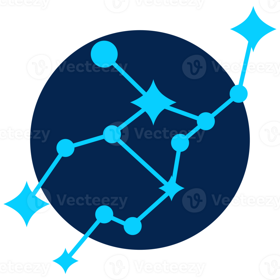 Maagd astrologisch ster teken modern illustratie PNG transparant achtergrond