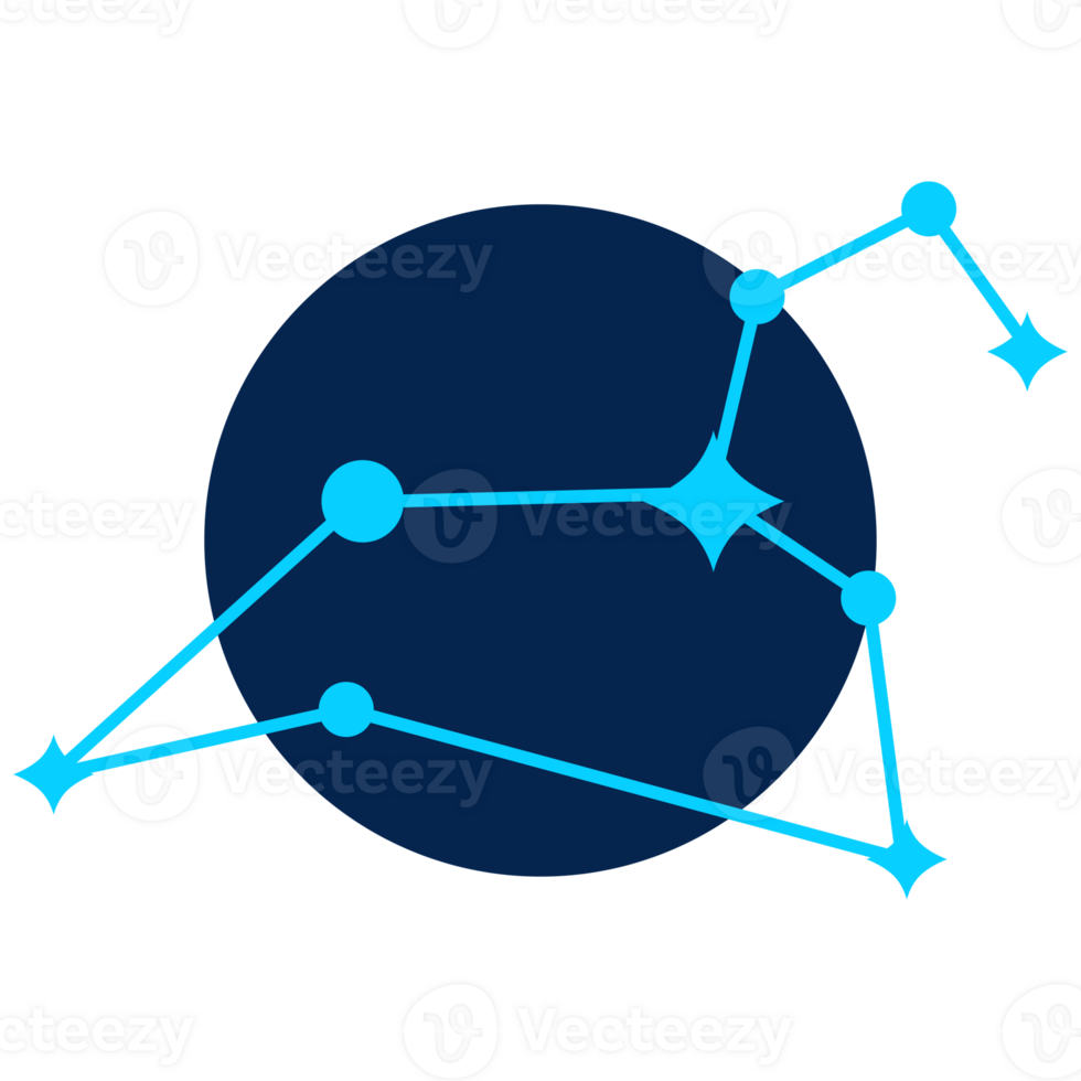 Leo astrologisch ster teken modern illustratie PNG transparant achtergrond