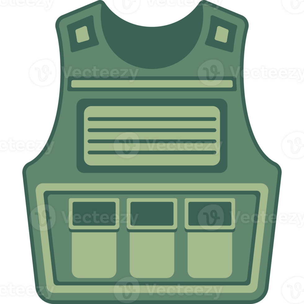 Bulletproof Vest Illustration PNG transparent background