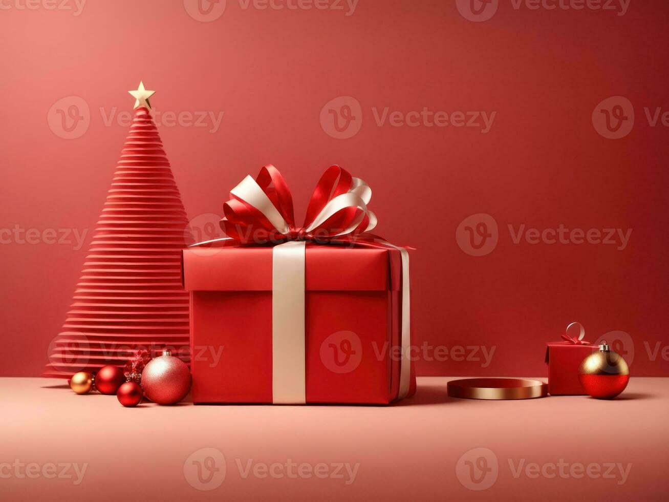 3D Vector minimal scene for mockup product display. Generative AI photo