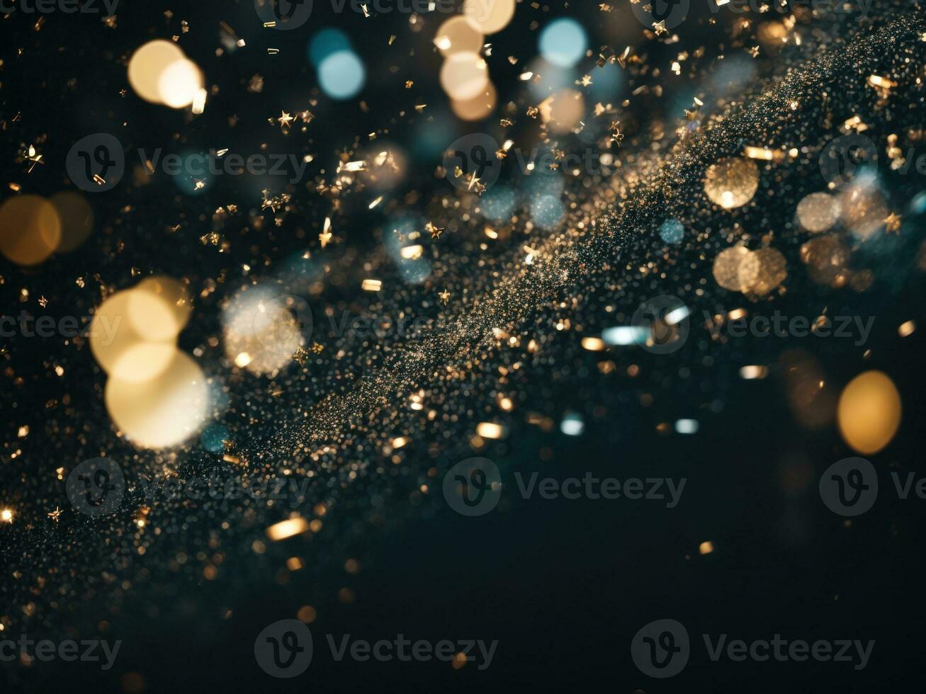 falling sparkle bokeh overlay. AI Generative photo